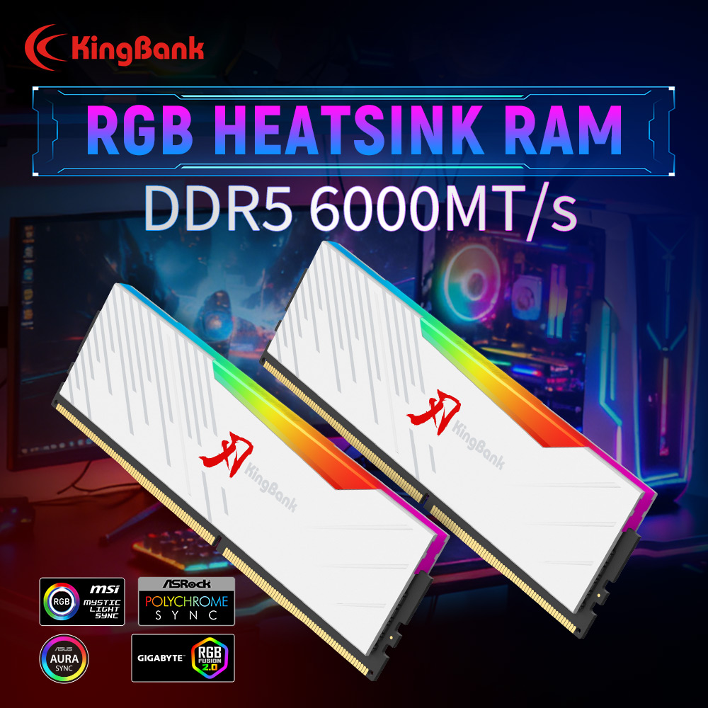 KINGBANK KRRW DDR5 RGB RAM 16G - огляд і ціна Ddr5 16Gb 6000Mhz